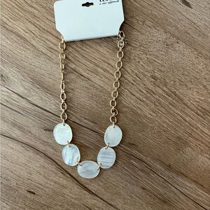a.n.a Gold Necklace with White Accents